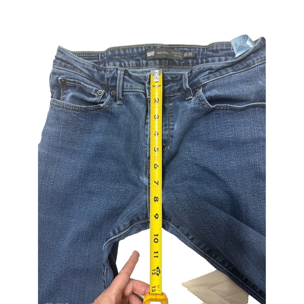 Levis Bold Curve Jeans Womens 10/30 Classic Rise Slim Leg Blue Denim Medium Wash